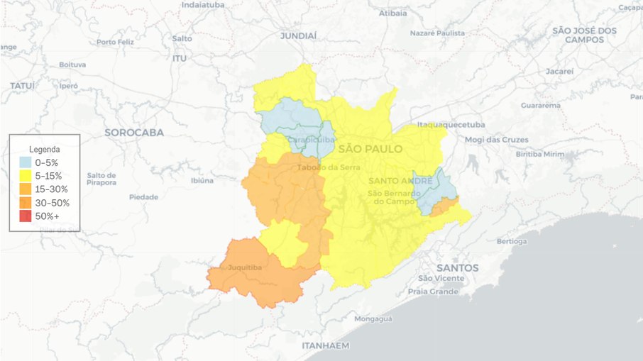 Mapa da Falta de Energia