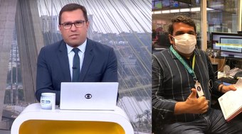 Bocardi se emociona ao comentar morte de jornalista da Globo