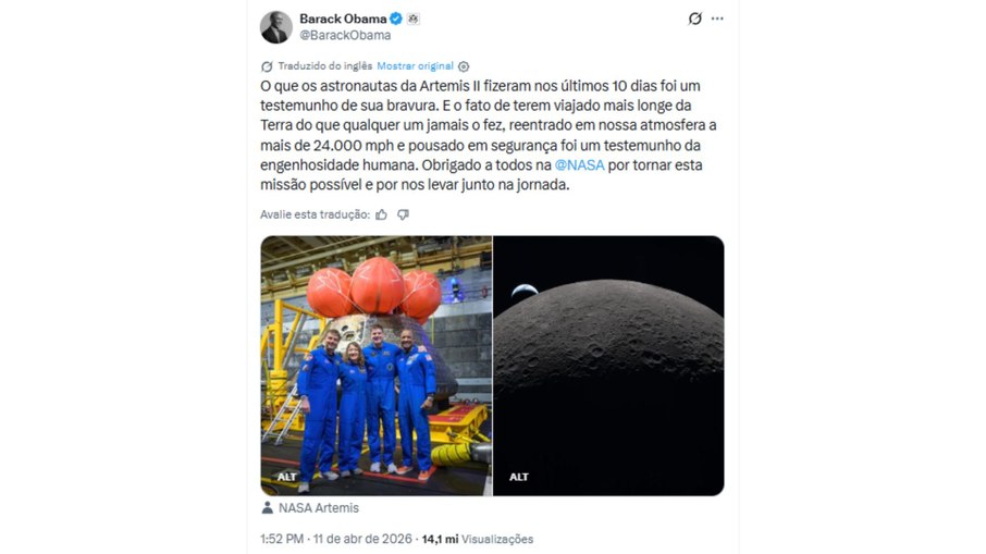 A publicação de Obama