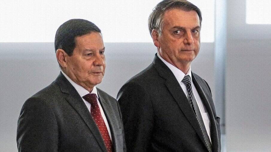 Hamilton Mourão e Jair Bolsonaro, vice-presidente e presidente da República