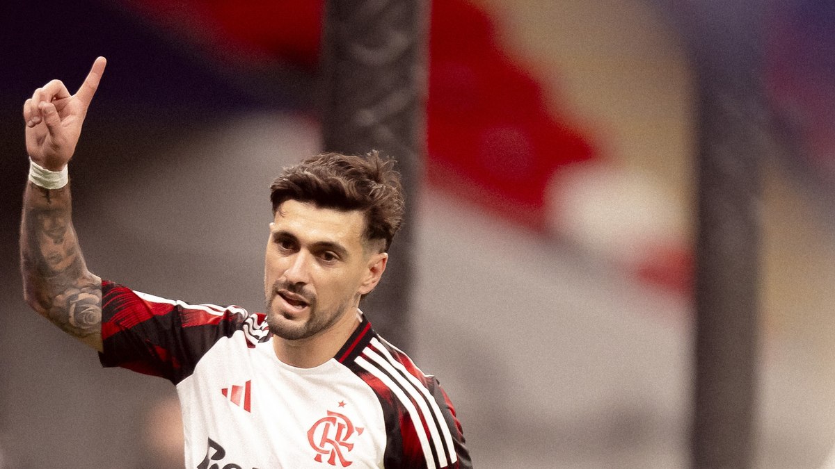 Arrascaeta celebra gol pelo Flamengo Arrascaeta celebra gol pelo Flamengo