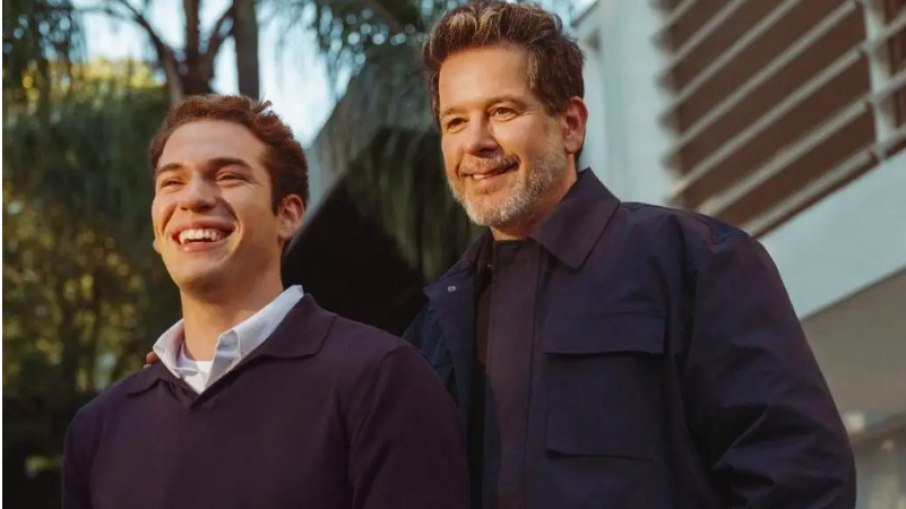 Murilo Benício e Pietro Antonelli para a campanha de Dia dos Pais da Riachuelo