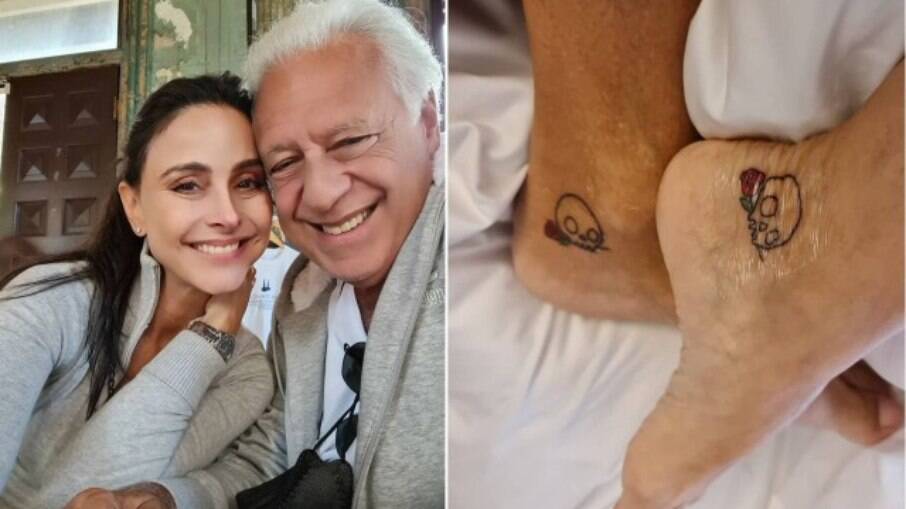 Antônio fez tatuagem com a esposa