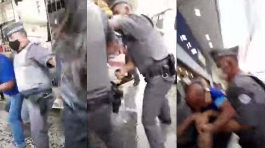 Vendedor de açaí é agredido por policiais militares em São Paulo