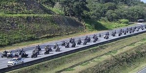 Motociata causa lentidão na Bandeirantes e Anhanguera