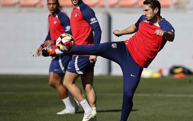 Jogadores do Atlético de Madrid durante treinamento da equipe - Foto: Divulgação/Atletico