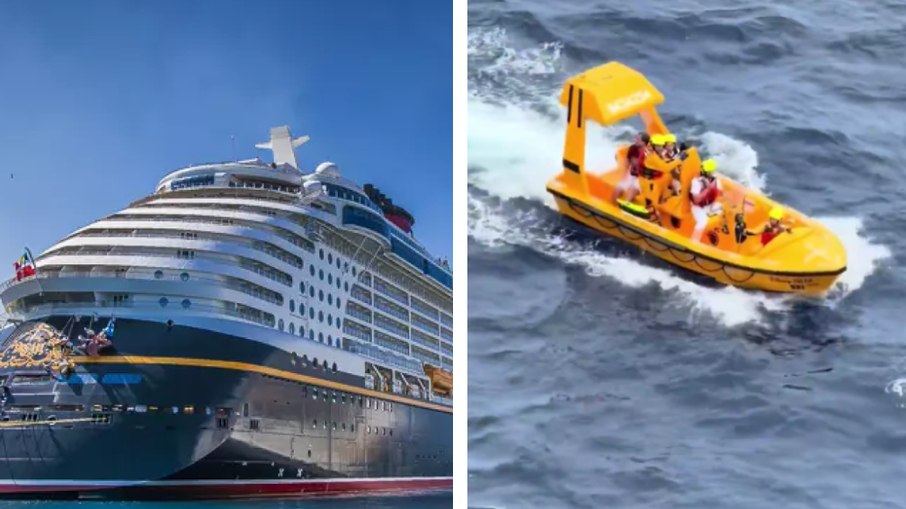 Vídeo mostra criança sendo resgatada após cair de cruzeiro da Disney Vídeo mostra criança sendo resgatada após cair de cruzeiro da Disney