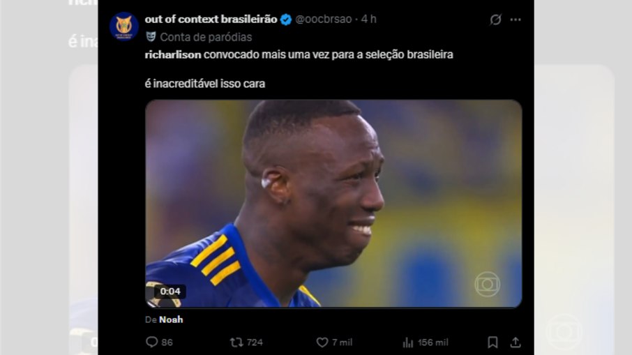 Em tom humorístico, brasileiros criticam Ancelotti por convocar Richarlison Em tom humorístico, brasileiros criticam Ancelotti por convocar Richarlison