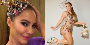 Paolla Oliveira causa alvoroço ao chegar na Marquês de Sapucaí