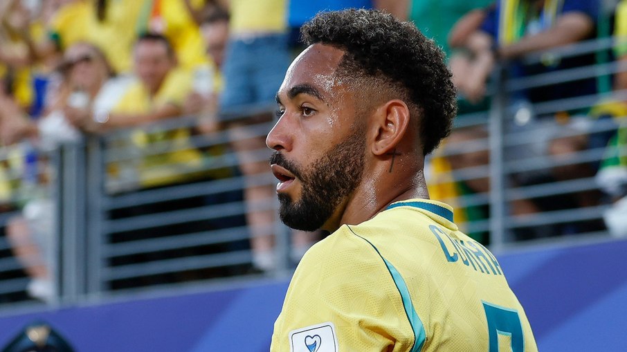Matheus Cunha na estreia do Brasil na Copa do Mundo