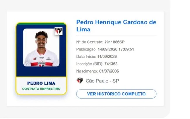 Lateral de 20 anos só poderá ser inscrito na Sul-Americana se o Tricolor Paulista avançar