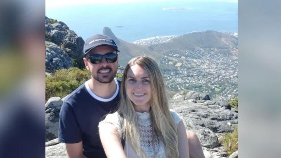 O empresário Adalberto Júnior e sua esposa, Fernanda Grando Dândalo
