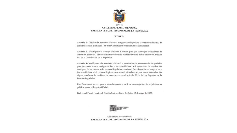 Decreto de Guillermo Lasso