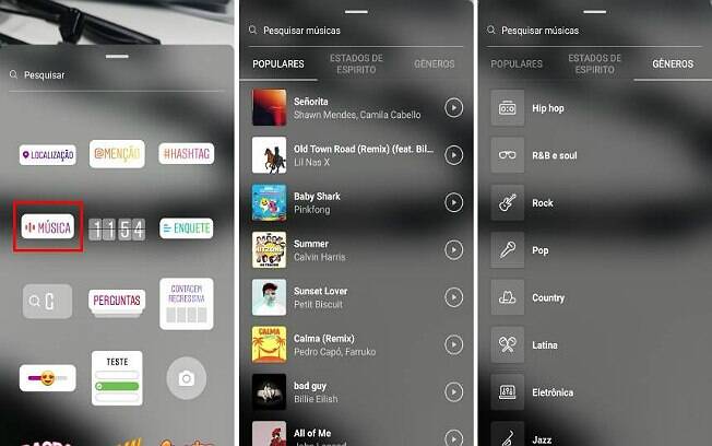 Agora você já pode colocar seu artista favorito como trilha sonora dos Stories