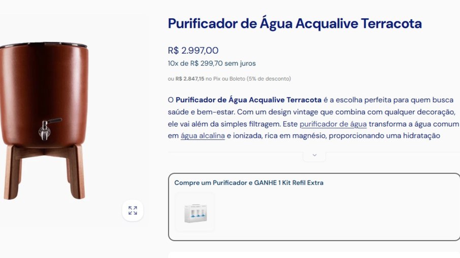 Filtro de barro vira item de luxo e pode custar até R$ 3 mil