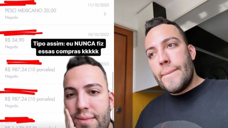 Lucas Rangel descobre que cartão está clonado há meses e revela gastos