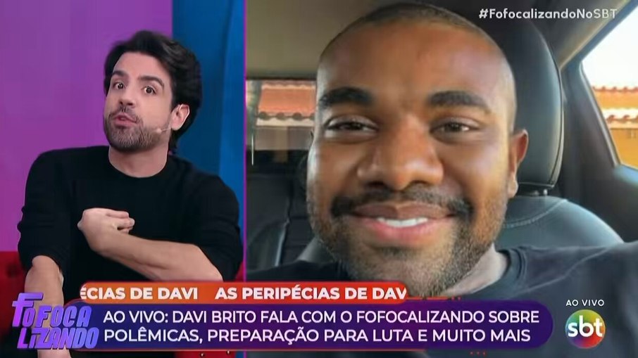 Davi Brito se irrita com apresentador do SBT e rebate crítica ao vivo Davi Brito se irrita com apresentador do SBT e rebate crítica ao vivo