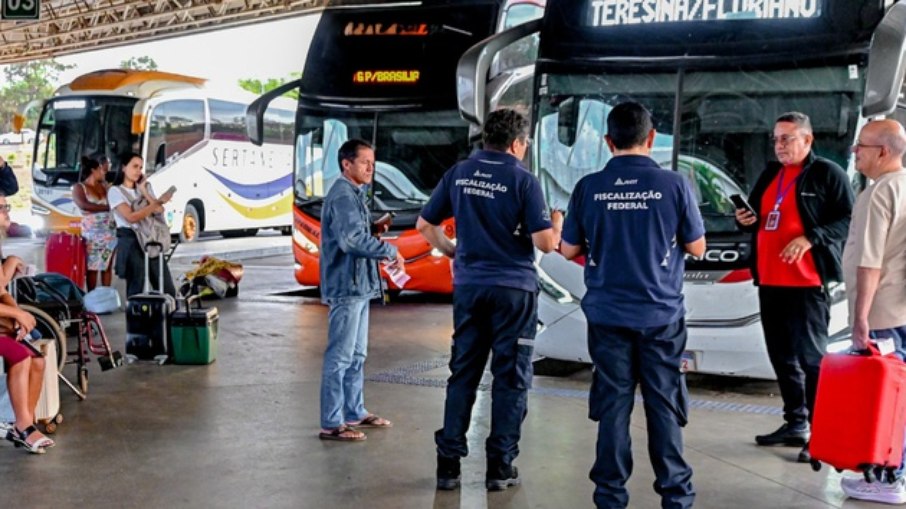 Fiscalização feita pelos agentes da ANTT Fiscalização feita pelos agentes da ANTT