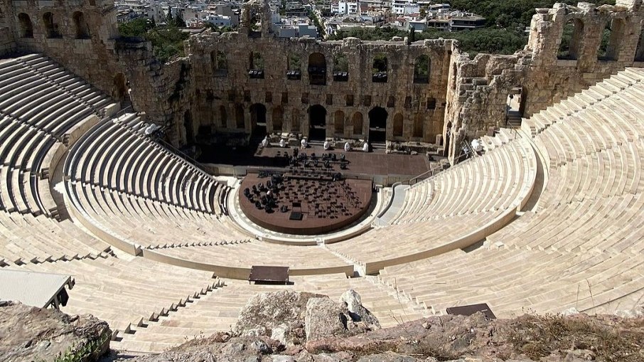 O Teatro de Dionísio, em Atenas, foi o mais importante teatro da Grécia Antiga