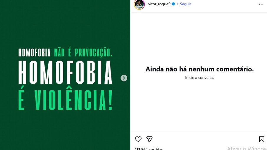 Vitor Roque se retratou nas redes sociais por determinação do STJD Vitor Roque se retratou nas redes sociais por determinação do STJD