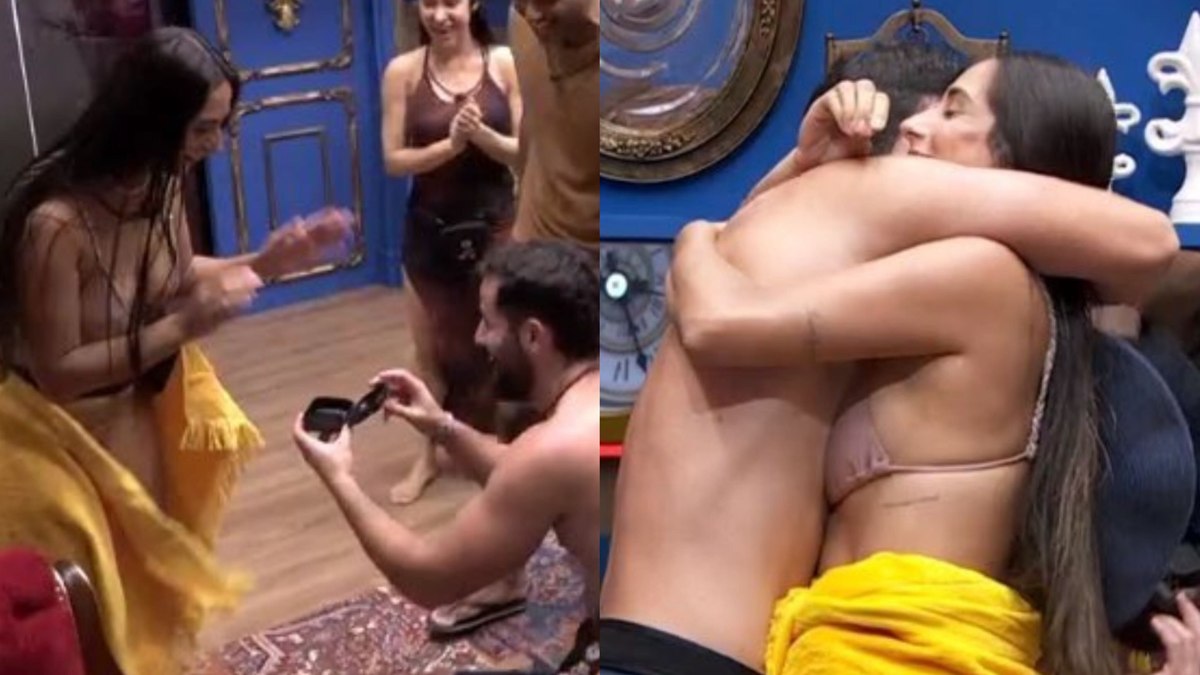 Deniziane é 'pedida em casamento' por Matteus no 'BBB 24'