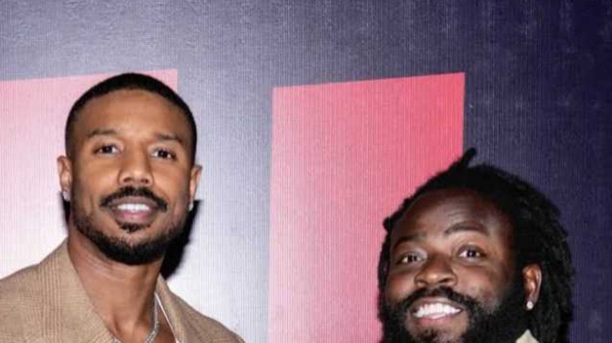 Douglas Silva conhece Michael B. Jordan em pré-estreia no México