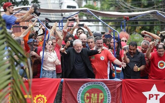 Lula discursou por cerca de 45 minutos no Sindicato dos Metalúrgicos do ABC