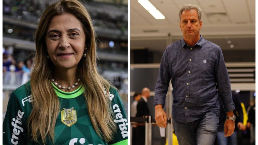 Rodolfo Landim e Leila Pereira, presidentes de Flamengo e Palmeiras, se posicionaram contra a paralisação do Brasileirão