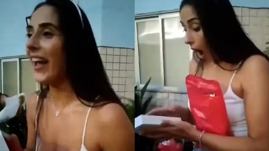 Deniziane ganhar celular de presente dos fãs após eliminação do BBB 24