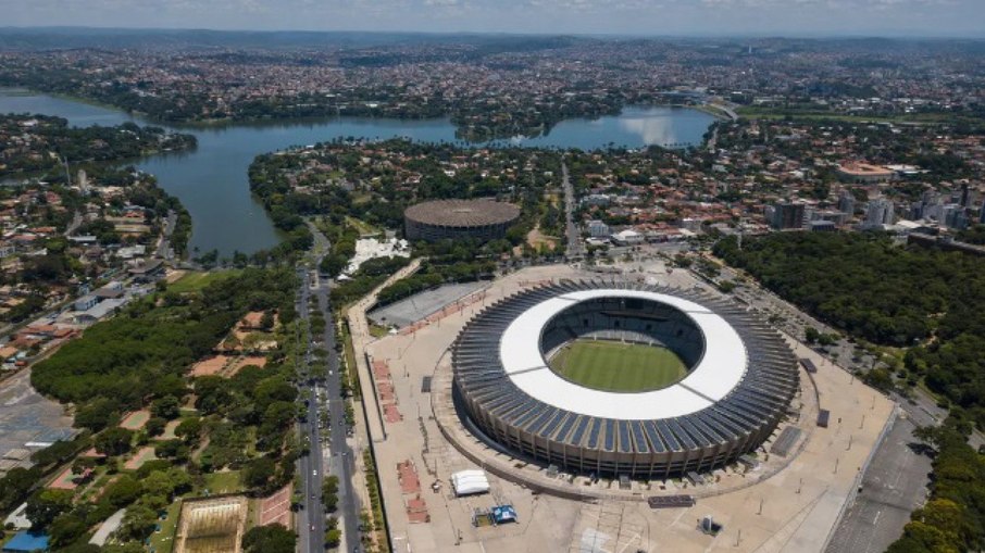 Vista de cima do Estádio do Mineirão, em Belo Horizonte (MG)