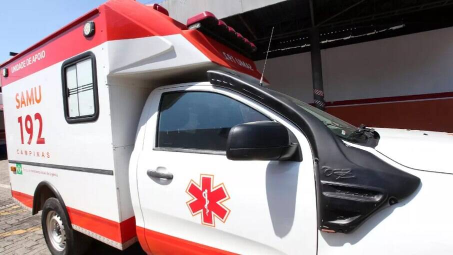 Ambulância do Samu de Campinas.