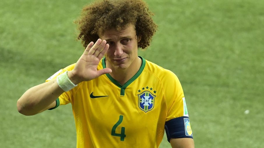David Luiz após o 7 a 1 para a Alemanha, em 2014