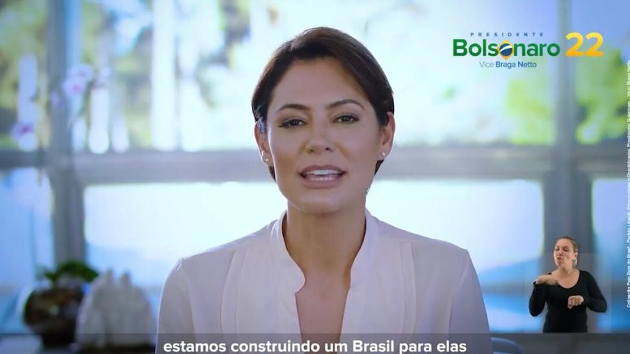 Michelle em vídeo de campanha de Jair Bolsonaro