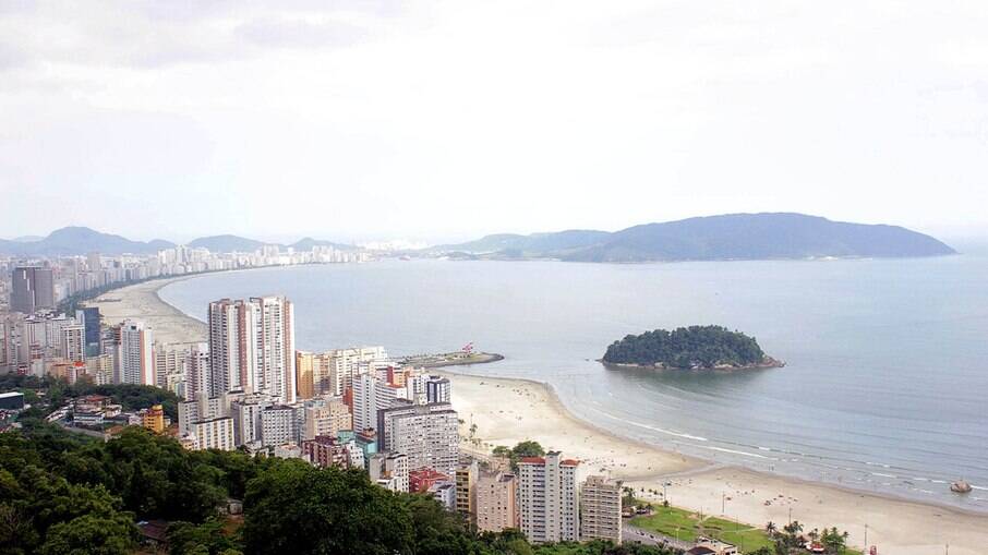 Cidade de Santos, no litoral paulista