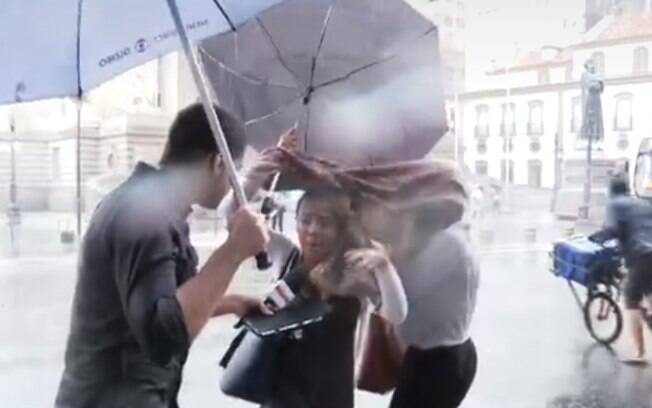 cena da reportagem da Globo