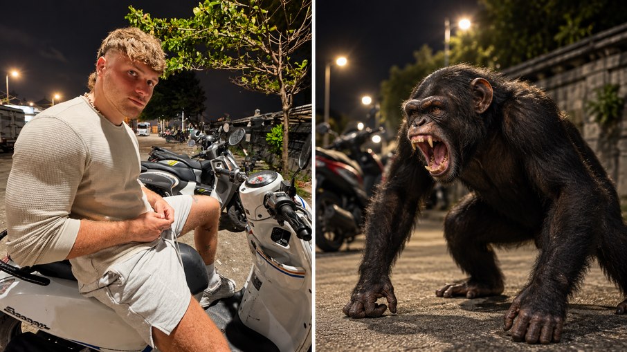 O lutador amador Cole “Wavy” Johnson aceitou o combate contra um chimpanzé