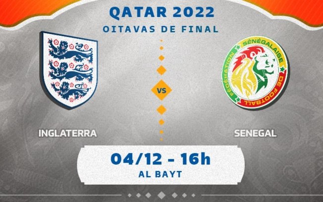 Inglaterra x Senegal: onde assistir, prováveis times e desfalques nas oitavas de final da Copa