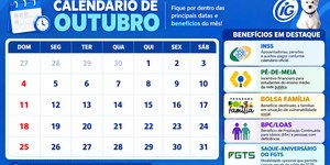 Pagamento de benefícios: confira o calendário do mês de outubro