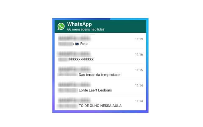 Coloque o Widget em sua tela inicial, ele mostrará as mensagem recebidas sem que você precise abrir o aplicativo