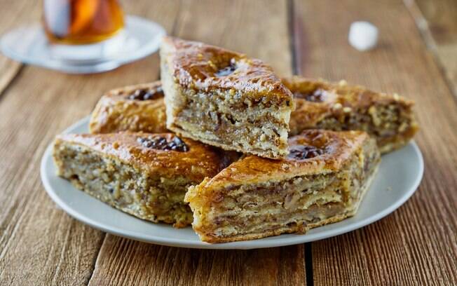 Este é baklava, doce que inspirou a receita do mil folhas.