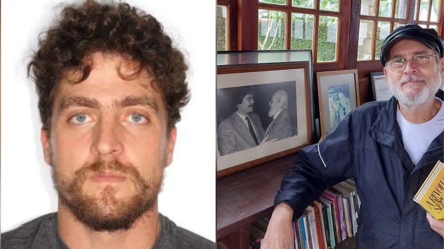 Francisco (esquerda) matou o pai, Paulo Frateschi (direita) após um surto