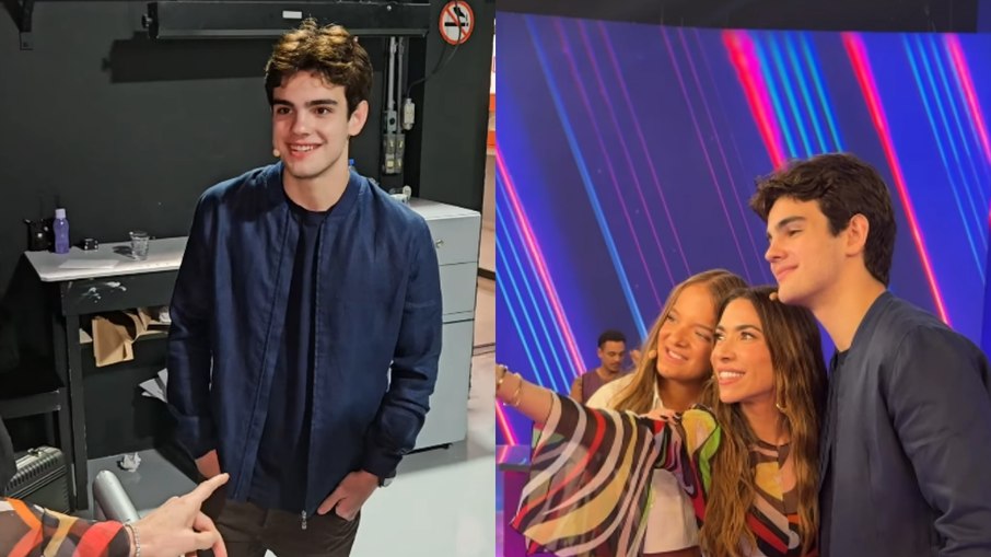 Rodrigo Silva e Rafaella Justus participam do Programa Silvio Santos Rodrigo Silva e Rafaella Justus participam do Programa Silvio Santos