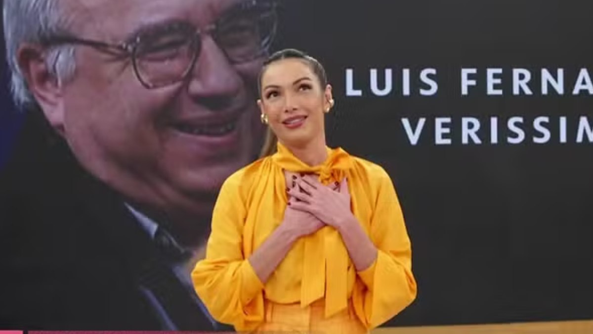 Patrícia Poeta e Luis Fernando Verissimo