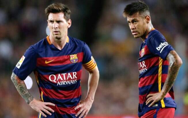 Messi e Neymar juntos no Barcelona