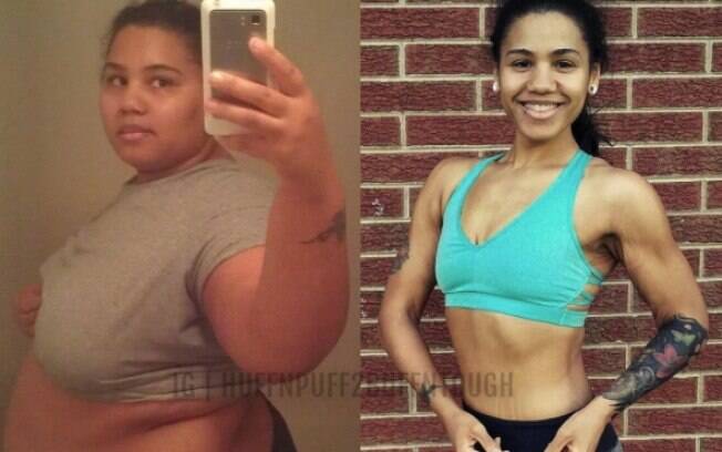Katie Bolden compartilha fotos de antes e depois da dieta em sua página no Instagram