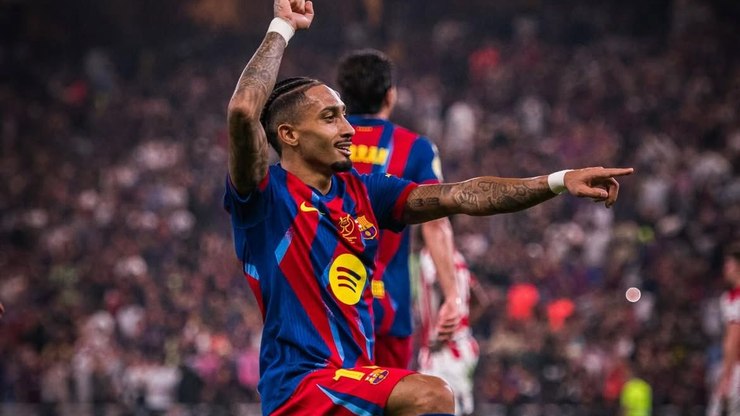 Raphinha brilha em goleada do Barcelona sobre o Bilbao