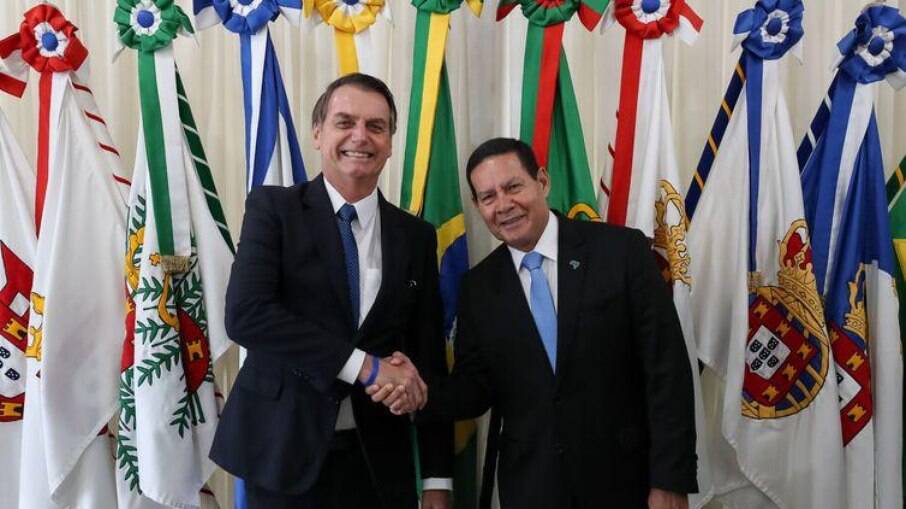 Presidente Jair Bolsonaro e vice-presidente Hamilton Mourão