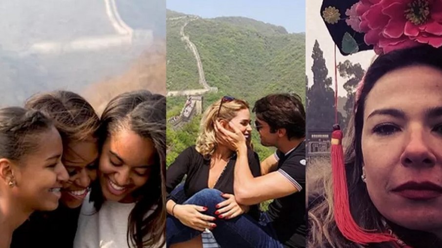 Michelle Obama com as filhas, o jogador Kaká e a esposa Carol Dias, e a apresentadora Luciana Gimenez já visitaram pontos turísticos da China.