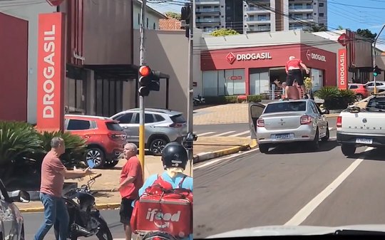 VÍDEO: briga de trânsito em frente a farmácia viraliza na web