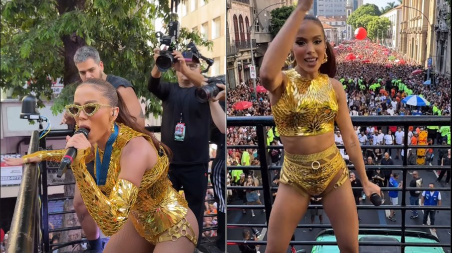 Anitta comanda bloco no Rio com homenagem a Rebeca Andrade Anitta comanda bloco no Rio com homenagem a Rebeca Andrade